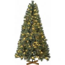Liferun - 210cm Sapin de Noël Artificiel Lumineux led, Sapin de Noel, Arbre de Noël pour Décoration de Noël, Matériau pvc Ignifuge, avec 600
