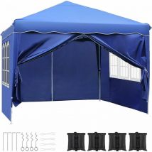 Liferun - Tonnelle Jardin Pliable 3 x 3 m,imperméable Stable résistante à l'hiver,Tente Jardin Pliable,Tente fête Pop-up,Tente tonnelle avec 4 parois