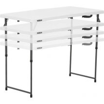 Lifetime - 4-Foot Adjustable Fold-In-Half Table (Light Commercial)