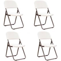 Lifetime Klappstuhl Set 4er-Set Weiß 56x50x86 cm