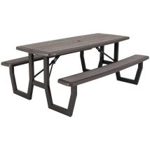 Mesa de picnic Lifetime Rough-Cut plegable