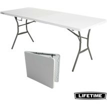 Lifetime - Table Rectangulaire Valise Pliante en deux (183 x 76 cm)