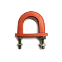 Graphskill - Light Duty Flame Retardant Anti-Vibration Rubber Lined U-bolt 115 mm id (suit 100 nb pipe)- bzp