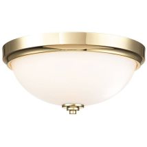 Elstead Feiss Malibu Plafonnier Semi-encastré Bowl Laiton Poli, Ip44