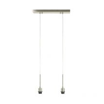 Light&living - 3014228 - Lampe Suspendue 'SitKA' 2xE27 max.60W - 48x120cm - nickel satin