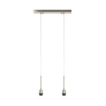 Light&living - 3014228 - 'SitKA' Hanging Lamp 2xE27 max.60W - 48x120cm - satin nickel