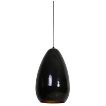 Light&living - 3064558 - Pendant Lamp Ø27x42cm eliana glossy black/gold - 1x40W E27 (not supplied)