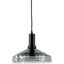 Hängeleuchte - Delilo - schwarz - glas - E27 - - Light&living