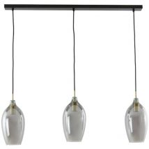 Hängeleuchte - Lukaro - schwarz - glas - große - Light&living