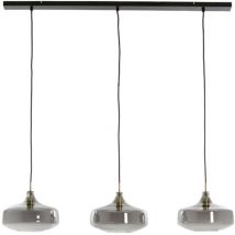 Light&living - lámpara colgante - Solna - negro - vidrio - gran