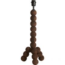 Tischlampe - Veglio - braun - holz - ø 20cm - - Light&living