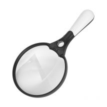 Cyslmuk - Lighted Magnifying Glass, 5.5 Inch Large Magnifier 2x 4x 25x Zoom Magnifier with 3 led Lighted Magnifiers for Elderly Reading, Stamps, Maps