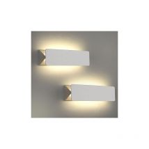 Lightess - 2pcs Applique Murale Intérieure led 16W Blanche Froide
