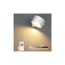 Lightess - Applique Murale Sans Fil Rechargeable Blanc 1 Pièce