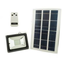 Trade Shop - Luz Led De Energía Solar Con Panel Fotovoltaico + Control Remoto Crepuscular w - -30 Vatios -