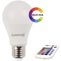 LM85194 led eek f (a - g) E27 Glühlampenform 8.8 w = 66 w rgbw (ø x l) 60 mm x 114 mm colorc - Lightme