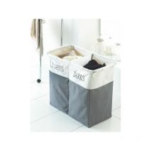 Lights And Darks Laundry Hamper Storage Grey White