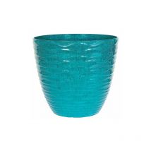 La Hacienda - 38cm Large Windermere Plant Pot - Plastic - L38 x W38 x H33 cm - Teal