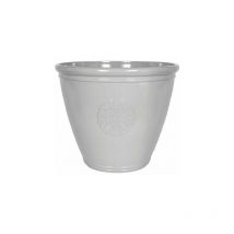La Hacienda - 40cm Small Eden Emblem Plant Pot - Plastic - L40 x W40 x H30 cm - Grey