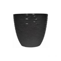 La Hacienda - 38cm Large Windermere Plant Pot - Plastic - L38 x W38 x H33 cm - Charcoal