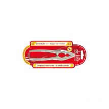 Ligne Casse-Noisette De Lux en me'tal chrome' Casse-Noisette double e'tape sous blister