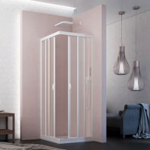 Ferrari Srl - Ligne d'angle de douche en acrylique avec ouverture latérale coulissante