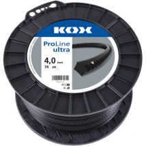 KOX - Ligne de débroussaillage ProLine Ultra 4,0 mm de diamètre, 74 m de longueur