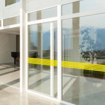 Lignes de marquage pour vitres (WVIT02) - Blanc - Hauteur : 5 cm