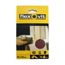 Papel velcro mouse p-80 95x145mm. blister 6 , Hoja de óxido de aluminio para lijadoras triangulares. - Tamaño: 145x95 mm. - Grano: 80. - Grosor: