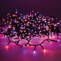 Outdoor blinkende kompakte led girlande lila und orange 19m 750l schwarzes kabel