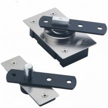 Costjj - Charnières de Porte Charnières Robustes pour Portes en Bois Arbre à 360 Degrés Acier Inoxydable Système de Charnière à Pivot pour Porte