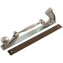 Power-tec - Rape a etain de carrossier monture avec lime de carrosserie fraisee