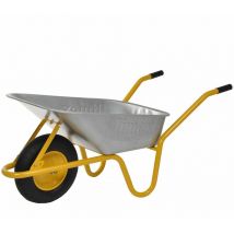 Schubkarre Bauschubkarre Gartenkarre 85 Liter Gelb Mulde verzinkt - Limex