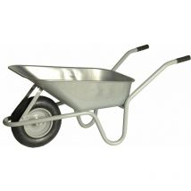 Schubkarre Bauschubkarre Gartenkarre 85 Liter Grau Mulde verzinkt - Limex