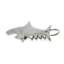 Porte-clés tire-bouchon Requin Kikkerland Argent