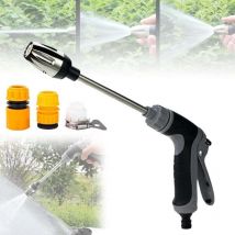 Limpiador de manguera turbo, boquilla de alta presión, hidrolavadora, pistola de agua de alta presión con 3 conectores de plástico para manguera de