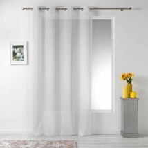 Gardine linahe mit Ösen, Polyester, weiß, 260 x 140 cm, Douceur d'intérieur