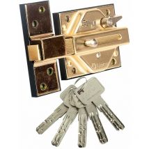 Lince - cerrojo alta seguridad 7930R acabado hierro latonado 97930RHL