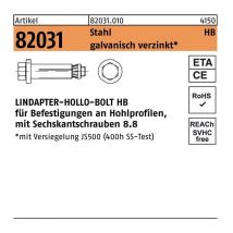 Cheville pour corps creux r 82031 m.6-kantschraube xmm