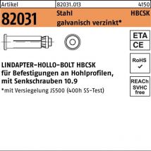 Hohlraumdübel r 82031 Senkschraube hbcsk 16-1 (70/29) 10.9 verz. 1St. Lindapter