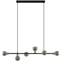 Gebraucht] Lindby Biscala Led Pendellampe Hängelampe Deckenlampe E14 Schwarz Messing Rauch B-Ware