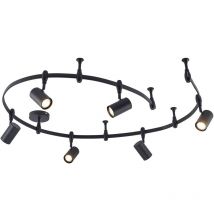 Lindby - Lámpara para sistema de riel 'Delila' en Negro Metal