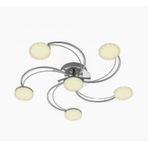 Lindby - Lámpara de techo led 'Rouven' en Plateado Metal