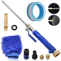 LinDuxe 2024 Upgraded Jet Nozzle for Garden Hose Jet Nozzle High Pressure Hose Nozzle Jet High Pressure Washer Tools with Quick Connectors,2-in-1 Jet