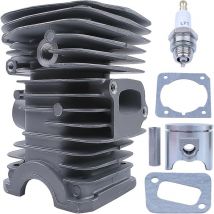 LinDuxe Kit de piston de cylindre plaqué Nikasil 40MM pour pièces de rechange de tronçonneuse Husqvarna 340 345 E 350EPA Jonsered CS 2141 2145 2150