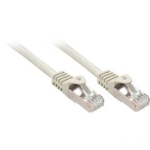 48390 RJ45 Netzwerkkabel, Patchkabel cat 5e f/utp 0.50 m Grau mit Rastnasenschutz 1 St. - Lindy
