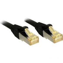 47306 RJ45 Netzwerkkabel, Patchkabel cat 6a (Rohkabel cat 7) s/ftp 0.50 m Schwarz mit Rastnase - Lindy