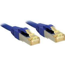 47277 RJ45 Netzwerkkabel, Patchkabel cat 6a (Rohkabel cat 7) s/ftp 1.00 m Blau mit Rastnasensc - Lindy