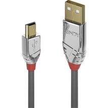USB-Kabel usb 2.0 usb-a Stecker, USB-Mini-B Stecker 3.00 m Grau 36633 - Lindy