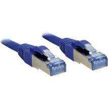 Lindy - 47148 RJ45 Câble réseau, câble patch cat 6a s/ftp 1.50 m bleu avec cliquet d'encastrement 1 pc(s)